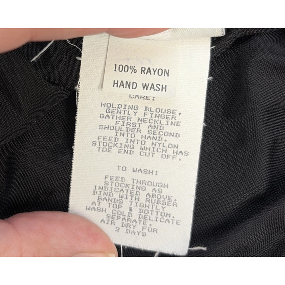 Vintage Coldwater Creek Black Crushed Velvet Button Front Dress Large Boho Maxi - Picture 11 of 12